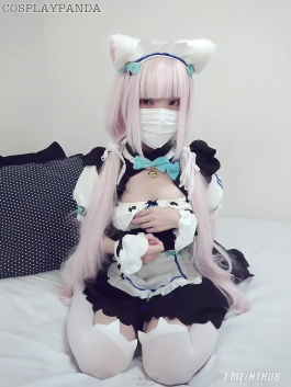 白黑小熊維尼Cosplay露奶擠奶露內褲道歉