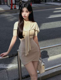 富士山前純白毛衣俏皮蹲姿簡直神作，迷人甜笑融化全網